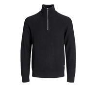 JACK & JONES Jjpannel Knit Half Zip Aw25, black, S