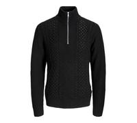 JACK & JONES Jjpaul Knit Half Zip, Black, XXL