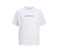 JACK & JONES Jjrody Tee SS Crew Neck, White, XS