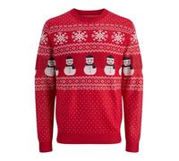 JACK & JONES Jjxmas Andrew Knit Crew Neck, True red, XL