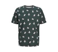 Jack & Jones Jjxmas Merry AOP Tee SS Crew Neck, Scarab, M