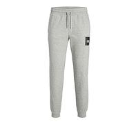 JACK & JONES Joggers Regular Fit Cotton Made Sweatpant for Men with Ribbed Cuff (as8, Alpha, xx_l, Regular, Regular, Light Grey Melange)