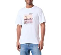 JACK & JONES Men's Joraruba Photo Tee SS Crew T-Shirt, Bright White, M