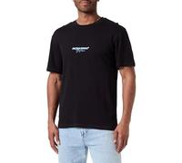 JACK&JONES JORARUBA Puff Branding Tee SS Crew Neck, Black, M