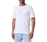 JACK&JONES JORARUBA Puff Branding Tee SS Crew Neck, Bright White, M