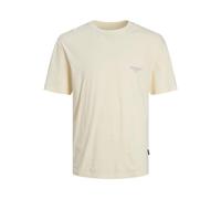 JACK&JONES JORBORA Branding Tee SS Crew Neck BLK, Buttercream, M