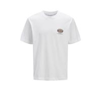 Jack & Jones Jorboston Front Back Tee SS Crew Neck, Bright White, M
