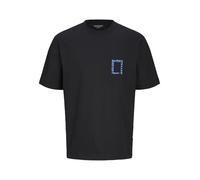 JACK & JONES Men's Jorbrooklyn Graphic Back Tee Ss C.n T-Shirt, Black, S