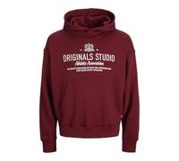 JACK & JONES Jorcambridge Sweat Hood Pls - Plus Size, Tibetan Red, 5XL