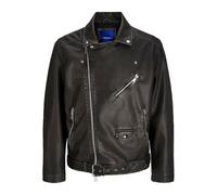 JACK & JONES Men's Joreaton Biker Jacket, Black, M