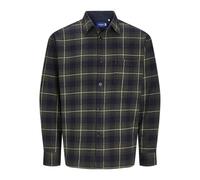 JACK & JONES Men's Jorfrederiksberg Flannel Shirt LS Sn Casual, Sky Captain, L