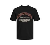 JACK&JONES JORFREDERIKSBERG Margate Front SS Tee BF, Black/Print: YJ, L