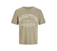 JACK&JONES JORFREDERIKSBERG Margate Front SS Tee BF, Silver Sage/Print:scan, M