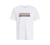 JACK & JONES Jorinwood Block Branding Tee Ss Cn, Bright White, L
