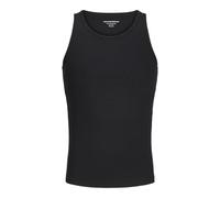 JACK & JONES Men's Jorislington Rib Tank Top, Black, M