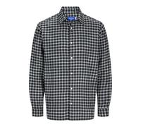 JACK & JONES Men's Jorjoshua Flannel Check Shirt Ls Casual, Forest Night, M