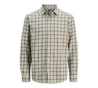 JACK & JONES Men's Jorjoshua Flannel Check Shirt Ls Ln, Silver Sage, L