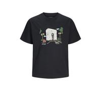 JACK & JONES Jormanchester Sketch Tee SS Crew Neck, Black, XS