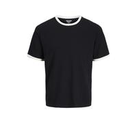 JACK & JONES Men's Jornantucket Blank Ringer Tee Ss Cn, Black, M