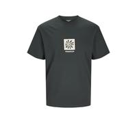 JACK & JONES Men's Jorportland Box Tee Ss Crew Neck T-Shirt, Forest River, S