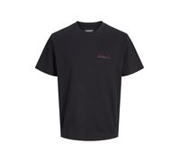 JACK & JONES Jorretiro Back Tee SS Crew Neck Se25, Black, S