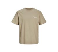 JACK & JONES Men's Jorsequoia Graphic Back Ss Crew Neck T-Shirt, Silver Sage, S