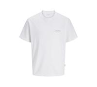 Jack & Jones Jorsplit Painting Tee SS Crew Neck, Bright White, S