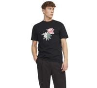 JACK & JONES JORTAMPA AOP Branding Tee SS C.N SN, Black, XXL