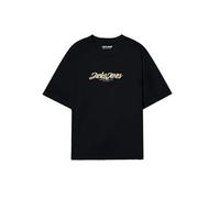 JACK & JONES Jortavira Tee SS Crew Neck FST, Black, L
