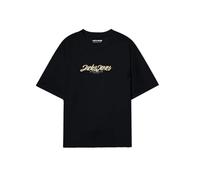 JACK & JONES Jortavira Tee Ss Crew Neck FST Ln-Black-X-Large