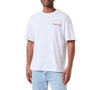 JACK&JONES JORTOKYO Market Tee SS Crew Neck TG, Bright White/Print: red Script, XL