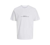 JACK & JONES Men's Jorvarenna Branding Tee Ss Crew Neck, Bright White, L