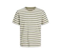 JACK & JONES Men's Jorvarenna Stripe Tee Ss Crew Neck, Silver Sage, M