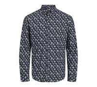 JACK & JONES Jprblaactive Stretch Shirt L/S Sn, Night Sky/AOP: Slim fit, L