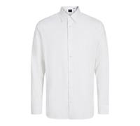 JACK & JONES Men's Jprblabushwick Oxford Shirt L/S Casual, Bright White/fit: Relaxed fit, L