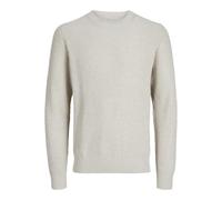 JACK & JONES Men's Jprblaliam Knit Crew Neck Jumper, Greige/Detail:Melange, S