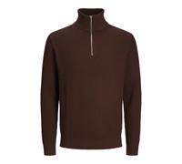 JACK&JONES JPRBLALIAM Knit Half Zip BF, Bitter Chocolate, S