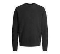 JACK&JONES Jprblamilano Stitch Knit Crew Neck, Black Beauty, L