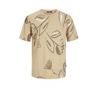 JACK&JONES JPRBLAPALMA AOP SS Tee Crew Neck SN, Coffee Quartz, S