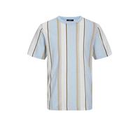 JACK&JONES JPRBLAPALMA AOP SS Tee Crew Neck SN, Dutch Canal/Detail:Stripes, S
