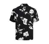 JACK & JONES JPRBLAPALMA Resort Shirt S/S SN, Black Onyx/Fit: Relaxed fit, S