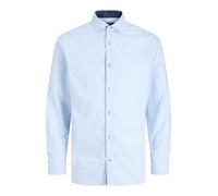 Jack & Jones Parker Detail Long Sleeve Shirt Blue M Men