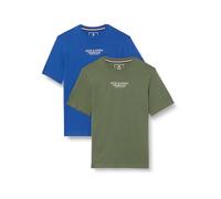 JACK & JONES Jprbluarchie SS Tee Cn Ss24 2Pk MP, Blue, M