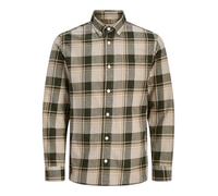 JACK & JONES Jprblubrook Check L/S Shirt Sn, Peat, M