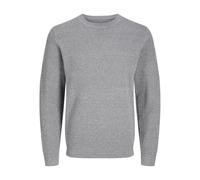 JACK&JONES JPRBLUNOAH Knit Crew Neck BF, Light Grey Melange/Detail:Twist/Full Structure, S