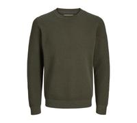 JACK & JONES Men's Jprblunoah Knit Crew Neck Bf Jumper, Olive Night/Detail:Twist/Full Structure, S