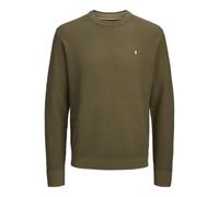 JACK & JONES Jprblurex Knit Crew Neck, Stone Gray, L