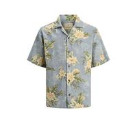 JACK & JONES Jprbluvincent Print Resort S/S Shirt Sn, Coronet Blue, L
