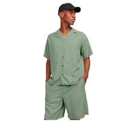 JACK & JONES Men's Jprccaaron Tencel Resort Shirt S/S Sn, Lily pad/fit: Relax fit, S