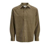 JACK & JONES Men's Jprccascot Corduroy L/S Shirt, Stone Gray, M